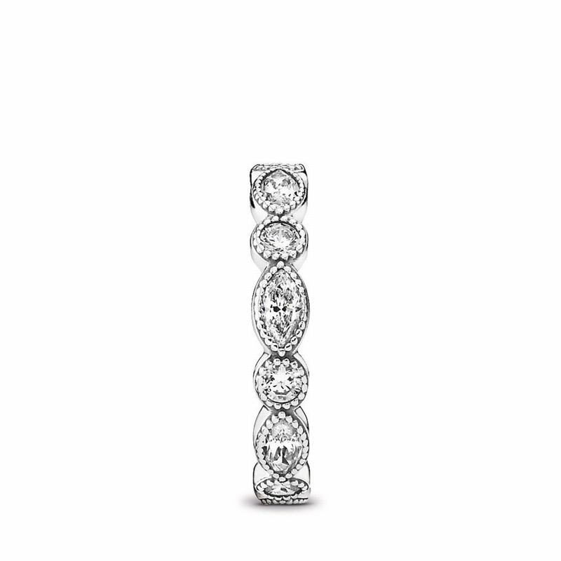 Pandora Australia AlluStackable Ring Brilliant Marquise Stackable Ring - Sterling Silver | EVOQBU465